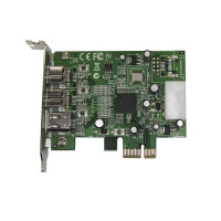 StarTech.com 3 Port 800+400 FireWire PCI Express Schnittstellen Combo Karte - Low Profile - PCIe - IEEE 1394/Firewire - Gr&uuml;n - CE - FCC - LSI/Agere - FW643 - 0,8 Gbit/s