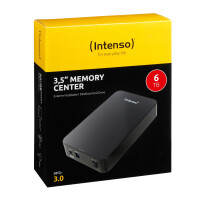 Intenso Memory Center - 6000 GB - 3.5 Zoll - 3.2 Gen 1 (3.1 Gen 1) - 5400 RPM - Schwarz