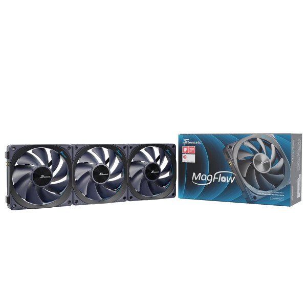Seasonic Lüfter MagFlow 1225PWM 3-Fan Kit - Gehäuse-Lüfter - 33,78 dB
