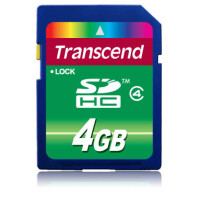 Transcend TS4GSDHC4 - 4 GB - SDHC - Schwarz