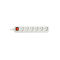 Lindy 73103 Innenraum 6AC outlet(s) Weiß Verlängerungskabel