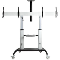 StarTech.com Doppel TV Ständer mit rollen für 37-60 Zoll VESA Bildschirme jeweils bis 50kg