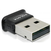 Delock USB 2.0 - Bluetooth V4.0 - Kabelgebunden - USB - Bluetooth - 3 Mbit/s - Schwarz