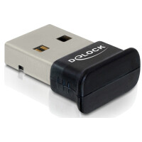 Delock USB 2.0 - Bluetooth V4.0 - Kabelgebunden - USB - Bluetooth - 3 Mbit/s - Schwarz