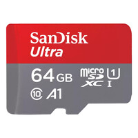SanDisk 64GB Ultra microSDXC 140MBs+Adapt 2Pack -...