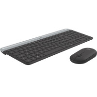 Logitech MK470 Slim Wireless Combo - Standard - RF Wireless - QWERTY - Graphit - Grau - Maus enthalten