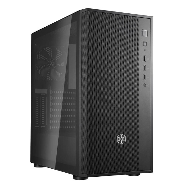 SilverStone FARA R1 - Midi Tower - PC - Schwarz - ATX - micro ATX - Mini-ATX - Gehärtetes Glas - Kunststoff - Stahl - 16,1 cm