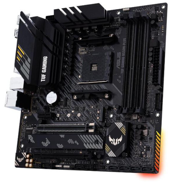 ASUS TUF GAMING B550M PLUS - AMD - Socket AM4 - 3rd Generation AMD Ryzen™ 3 - 3rd Generation AMD Ryzen 5 - 3rd Generation AMD Ryzen™ 7 - 3rd... - DDR4-SDRAM - 128 GB - DIMM