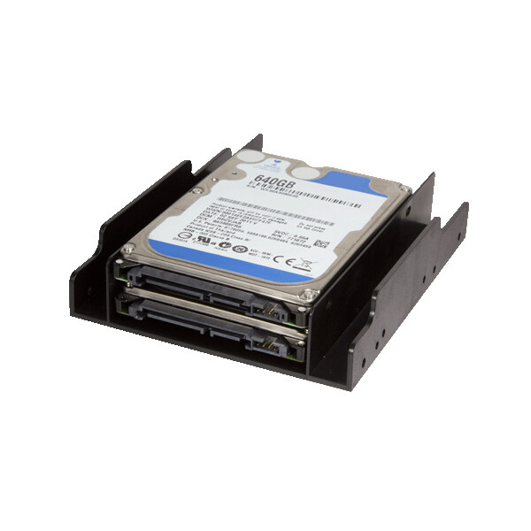 LogiLink AD0010 - 2x 3,5 Zoll - Frontblende - 2.5 Zoll - Schwarz - Kunststoff - 122 mm