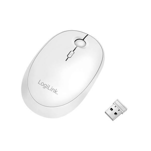 LogiLink optical Maus 2.4 GHz weiß Bluetooth wireless - Maus - Optisch