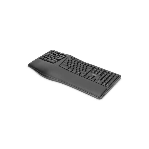 DIGITUS Ergonomische Tastatur, kabellos, 2,4 GHz