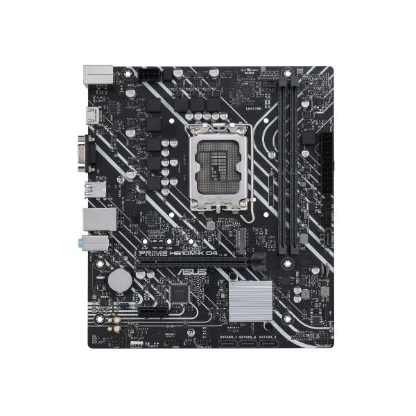 ASUS PRIME H610M-K D4 - Intel - LGA 1700 - Intel® Celeron® - Intel® Core™ i3 - Intel® Core™ i5 - Intel® Core™ i7 - Intel® Core™ i9,... - DDR4-SDRAM - 64 GB - DIMM