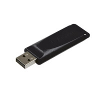 Verbatim Slider - USB-Stick 16 GB - Schwarz - 16 GB - USB Typ-A - 2.0 - 10 MB/s - Dia - Schwarz