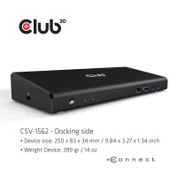 Club 3D USB Typ C 3.2 Gen1 Universelle Triple 4K Docking...