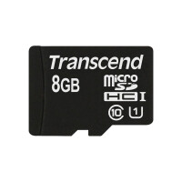 Transcend 8GB microSDHC Class 10 UHS-I - 8 GB - MicroSDHC - Klasse 10 - MLC - 90 MB/s - Class 1 (U1)