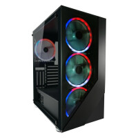 LC-Power Gaming 803B - Midi Tower - PC - Schwarz - ATX - micro ATX - Mini-ITX - Metall - Gehärtetes Glas - Kunststoff - Gaming