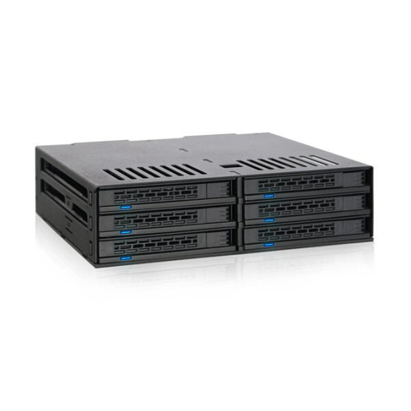 Icy Dock MB326SP-B - Serial ATA III - 2.5 Zoll - 438 g - Rack (1U) - Schwarz