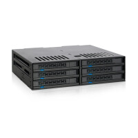 Icy Dock MB326SP-B - Serial ATA III - 2.5 Zoll - 438 g - Rack (1U) - Schwarz