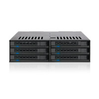 Icy Dock MB326SP-B - Serial ATA III - 2.5 Zoll - 438 g - Rack (1U) - Schwarz