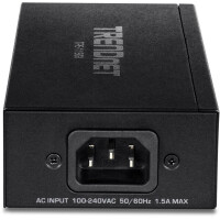 TRENDnet TPE-119GI - Gigabit Ethernet - 10,100,1000 Mbit/s - IEEE 802.3 - IEEE 802.3ab - IEEE 802.3af - IEEE 802.3at - IEEE 802.3bt - IEEE 802.3u - Schwarz - PoE - Leistung - CE - FCC - ETL