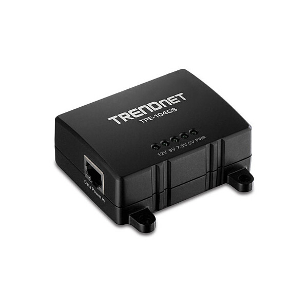 TRENDnet TPE-104GS - IEEE 802.3,IEEE 802.3ab,IEEE 802.3af,IEEE 802.3u,IEEE 802.3x - 10/100/1000Base-T(X) - Voll - Halb - Schwarz - CE - FCC - 48 DC