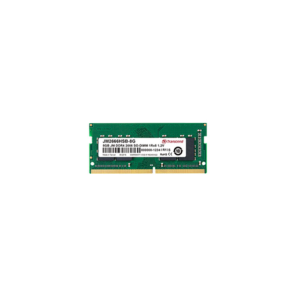 Transcend JetRam JM2666HSB-16G - 16 GB - 2 x 8 GB - DDR4 - 2666 MHz - 260-pin SO-DIMM