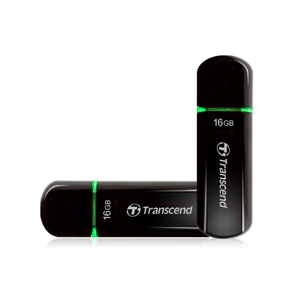 Transcend JetFlash 600 - 16 GB - USB Typ-A - 2.0 - Kappe - 10,3 g - Schwarz