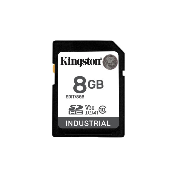 Kingston SD Card 8GB SDHC Industrial -40C to 85C retail - High Capacity SD (SDHC)