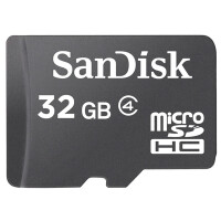SanDisk microSDHC 32GB - 32 GB - MicroSDHC - Klasse 4 - 4 MB/s - Gefrierbest&auml;ndig - Schockresistent - Wasserfest - Schwarz