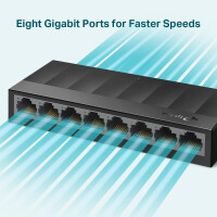 TP-LINK LS1008G - Unmanaged - Gigabit Ethernet...
