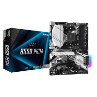 ASRock B550 Pro4 - AMD - Socket AM4 - AMD Ryzen 3 3rd Gen - 3rd Generation AMD Ryzen 5 - 3rd Generation AMD Ryzen 7 - 3rd Generation AMD... - DDR4-SDRAM - 128 GB - DIMM