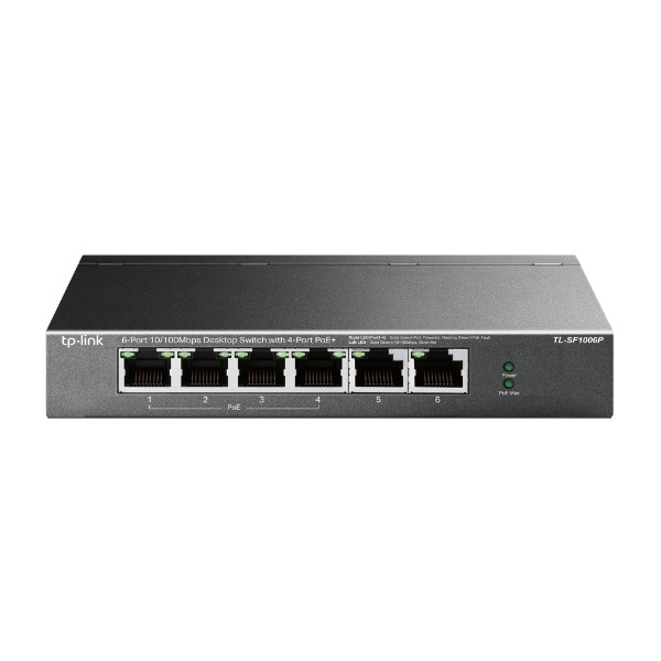 TP-LINK TL-SF1006P - Fast Ethernet (10/100) - Power over Ethernet (PoE)