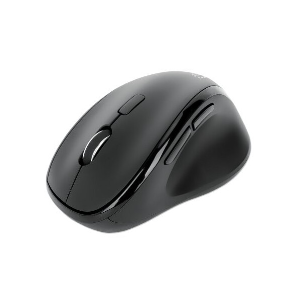 Manhattan Ergonomische Wireless Maus mit 2-in-1 USB-Empfänger USB-A- und USB-C-Kombiempfänger - Maus
