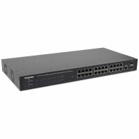 Intellinet 24-Port Gigabit Ethernet PoE+ Web-Managed Switch mit 2 SFP-Ports, 24 x PoE port