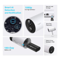 TP-LINK Tapo C400S2 V1 - 2 x Tapo C400 Cameras + Tapo H200 Hub - Netzwerk-Überwachungskamera