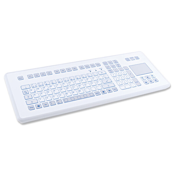 GETT KS18240 USB Kurzhub Folientastatur im Gehaeuse 105 Tasten DE