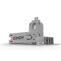 Lindy USB Port Schloss 4 Stueck mit Schlüssel Code...