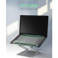 ICY BOX IB-NH300 - Notebook-Ständer - Silber - Aluminium - Silikon - 43,2 cm (17 Zoll) - 3 kg - 15 cm