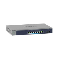 Netgear 8-Port Multi-Gigabit/10G Ethernet Ultra60 PoE++ Smart Switch with 2 SFP+ Ports (MS510TXUP) - Managed - L2+ - 10G Ethernet (100/1000/10000) - Power over Ethernet (PoE) - Rack-Einbau