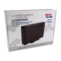 LC-Power LC-35U3-HYDRA - HDD-Gehäuse - 3.5 Zoll - SATA - Serial ATA II - Serial ATA III - USB Anschluss - Schwarz