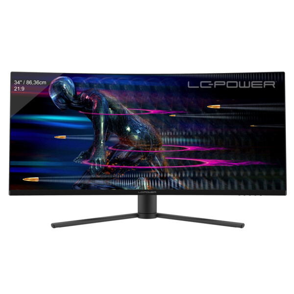LC-Power 34" 86.4cm TFT Gaming LC-M34-UWQHD-165-C HDMI retail - Flachbildschirm (TFT/LCD) - 86,4 cm
