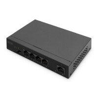 DIGITUS Gigabit Ethernet PoE Switch 4-port PoE + 1-port uplink, 60W PoE Budget