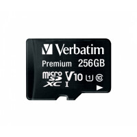 Verbatim Premium U1 - 256 GB - MicroSDXC - Klasse 10 - UHS-I - 90 MB/s - 10 MB/s