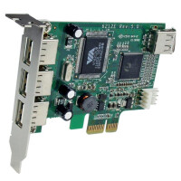 StarTech.com 4 Port USB 2.0 PCI Express Low Profile Schnittstellenkarte - PCIe - USB 2.0 - Gr&uuml;n - CE - FCC - REACH - TAA - VIA/VLI - VT6212 - 0,48 Gbit/s
