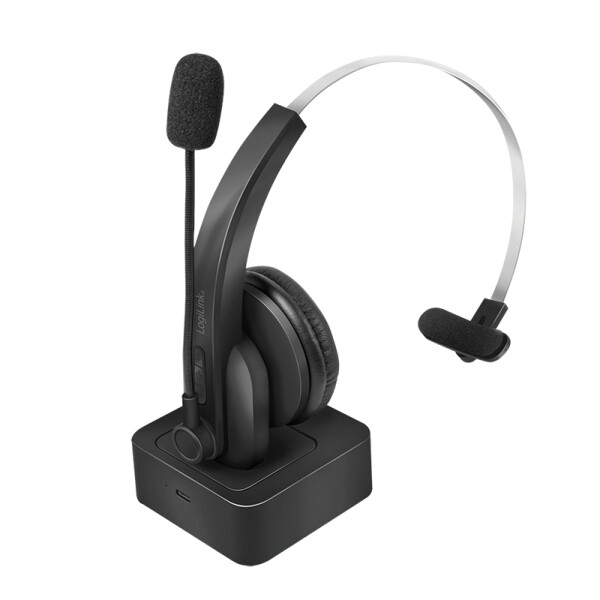 LogiLink Bluetooth Headset Mono m.headband & charging stand - Headset - Mono