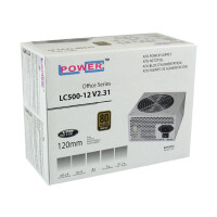 LC-Power LC500-12 V2.31 - 350 W - 230 V - 400 W - 50 Hz - 3 A - +12V1,+12V2,+3.3V,+5V,+5Vsb,-12V