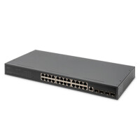 DIGITUS 24 Port 10/100/1000 + 4SFP+ UPLINK Switch,...