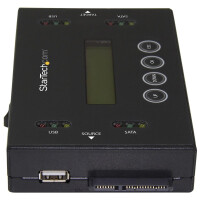 StarTech.com Laufwerks Duplizierer und Löscher für USB Sticks und 2,5 / 3,5" SATA Laufwerke - 2.5,3.5 Zoll - SATA - Serial ATA II - Serial ATA III - 60 W - 100-240 V - 1.4 A - 12 V