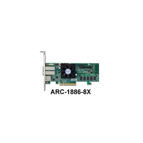Areca Raid Controller ARC-1886-8X 8-Port Tri Mode PCIe 4.0 x8 2x SFF 8644 extern - Raid-Controller - PCI
