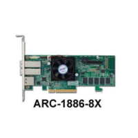 Areca Raid Controller ARC-1886-8X 8-Port Tri Mode PCIe 4.0 x8 2x SFF 8644 extern - Raid-Controller - PCI